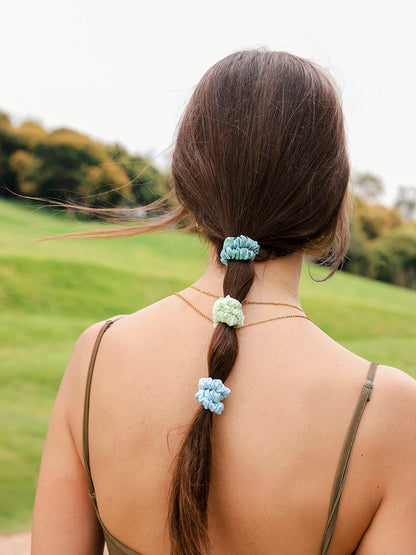 Serene Pure Silk Scrunchie Light Brown