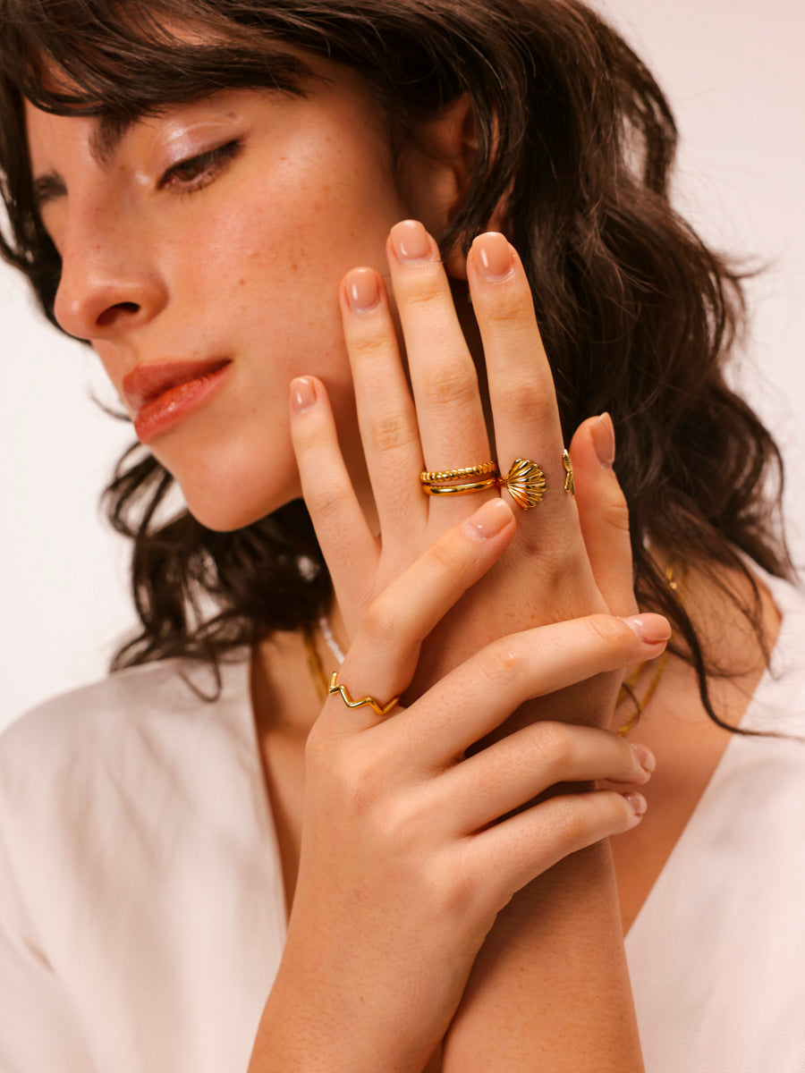 Shell Starfish Ring