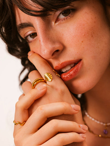 Shell Starfish Ring