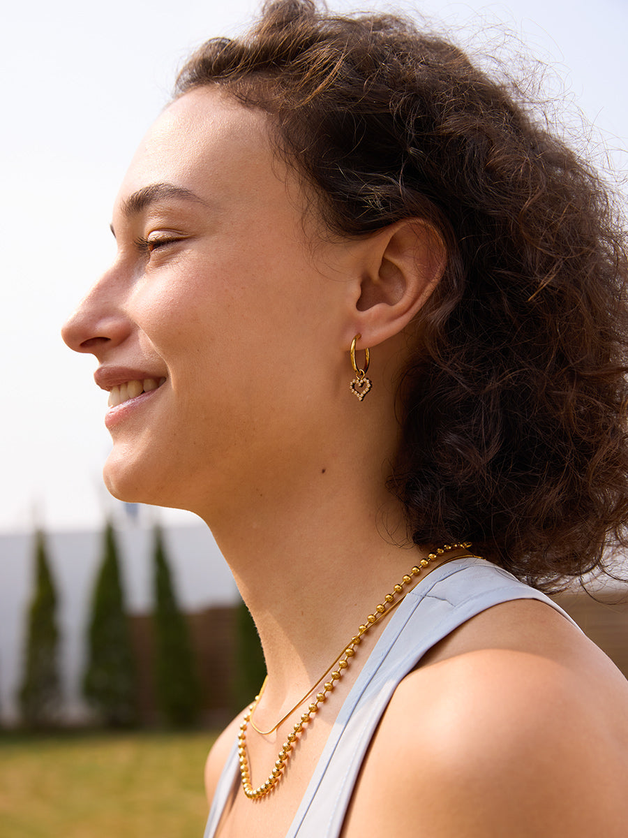 Large Hoops & Ohrring-Charms Bundle