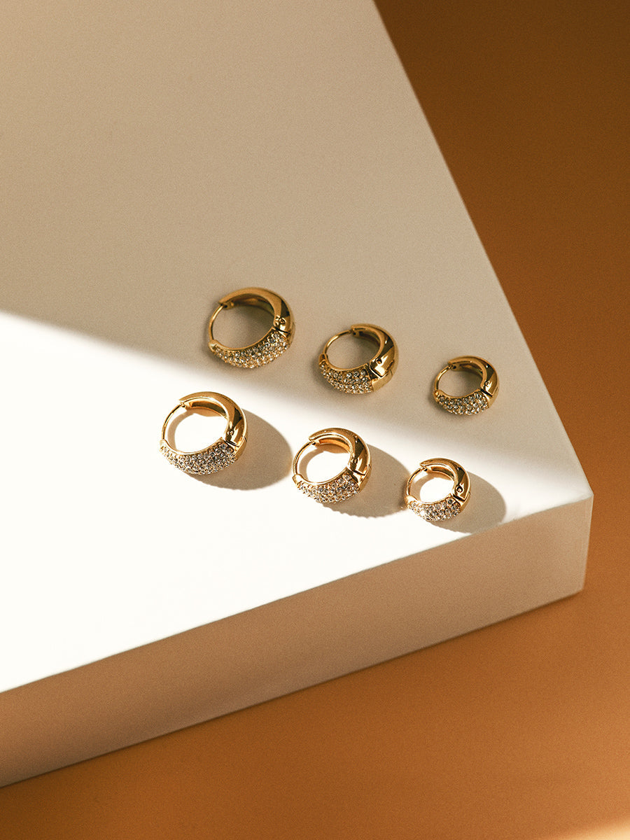 Sparkling Hoop Medium Ohrringe