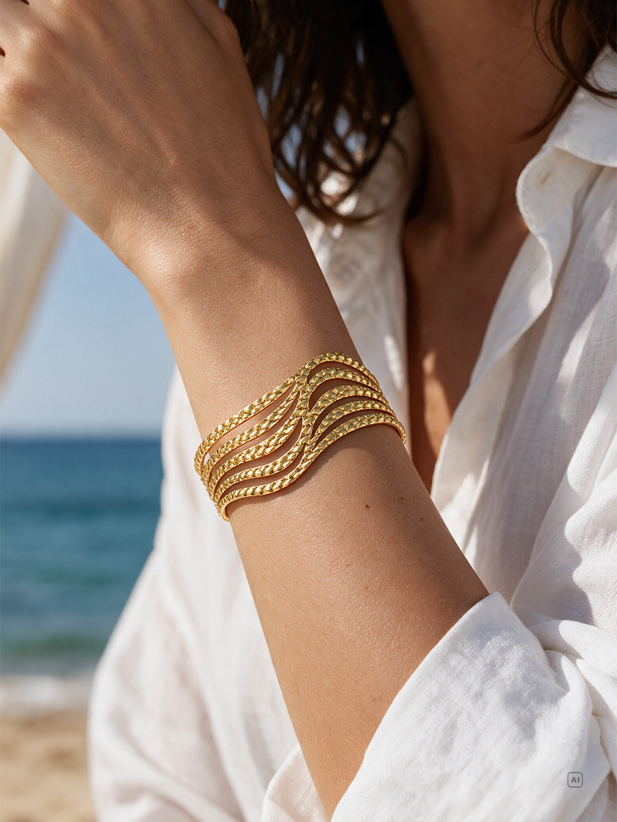 Graceful Ripple Armcuff