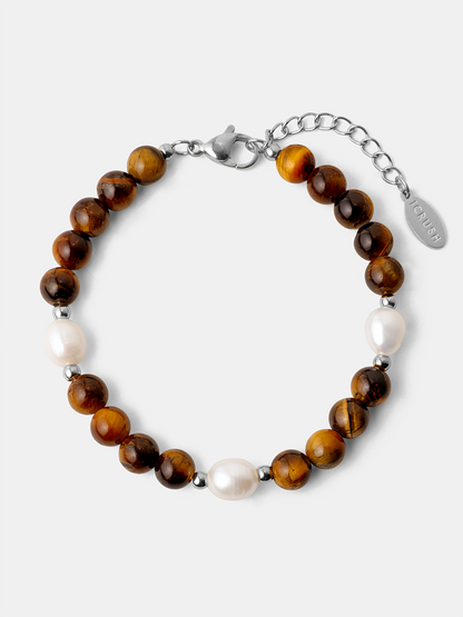 Dawn Pearl Tiger's Eye ARMBAND