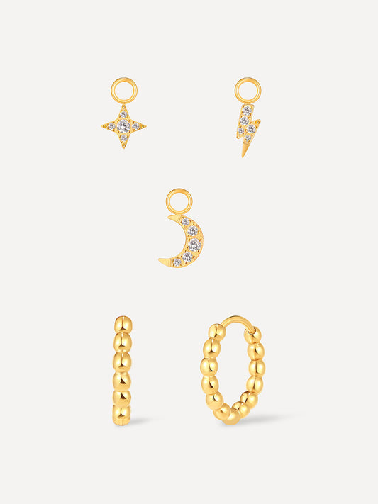Lunar Sparkle Ohrring-Charm