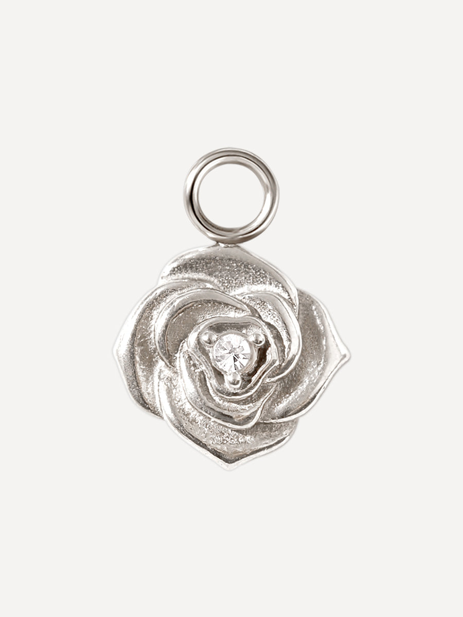 10,5x10,5mm Graceful Rose Ohrring-Charm