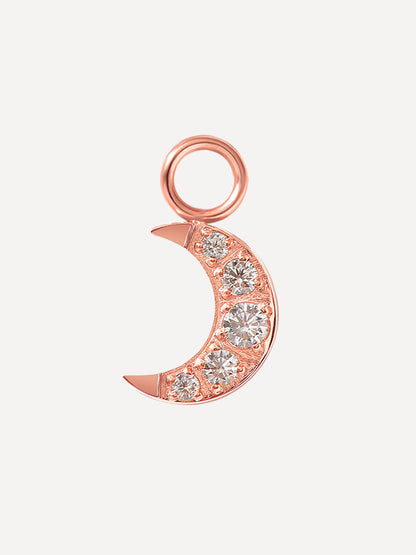 10x8mm Dazzling Moon Ohrring-Charm