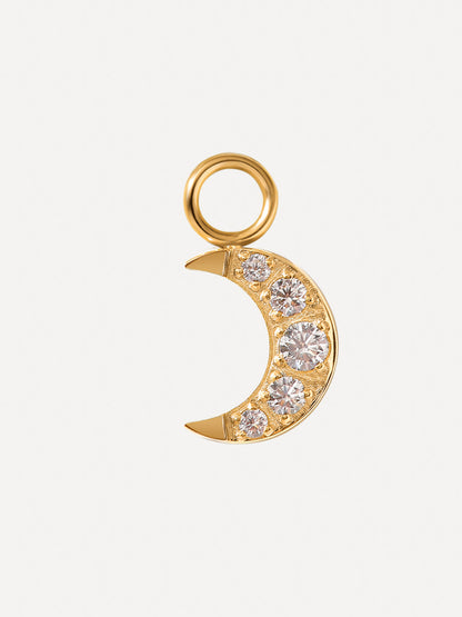 10x8mm Dazzling Moon Ohrring-Charm