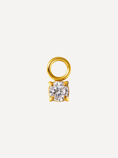 3,8x4mm Unique Sparkling Ohrring-Charm