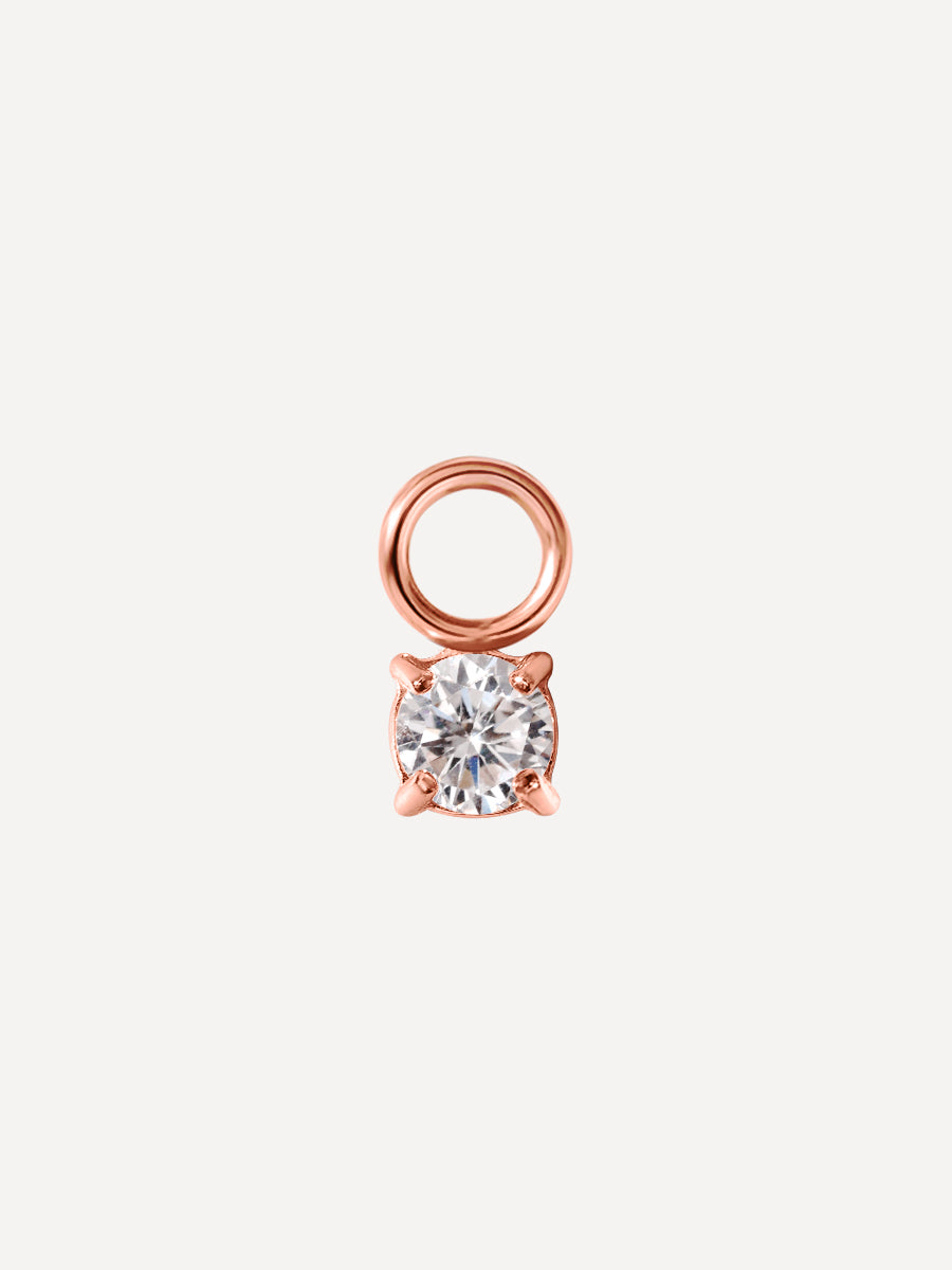 3,8x4mm Unique Sparkling Ohrring-Charm