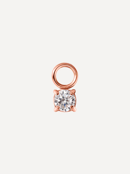 3,8x4mm Unique Sparkling Ohrring-Charm