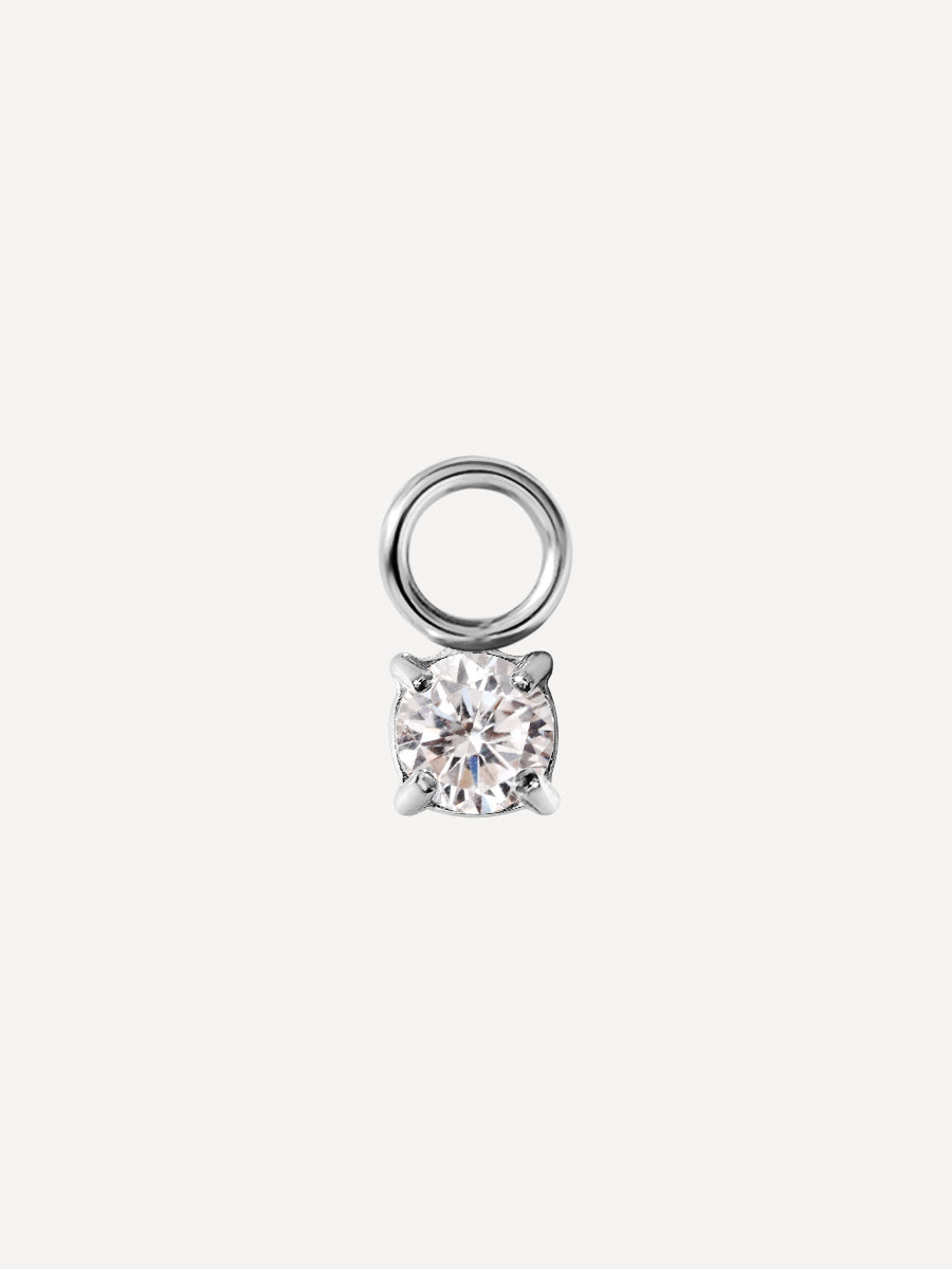 3,8x4mm Unique Sparkling Ohrring-Charm