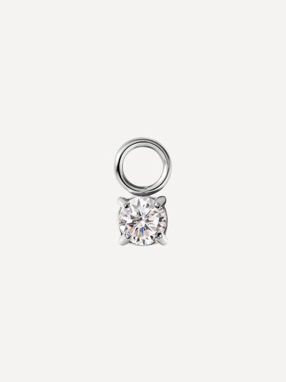 3,8x4mm Unique Sparkling Ohrring-Charm