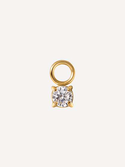 3,8x4mm Unique Sparkling Ohrring-Charm