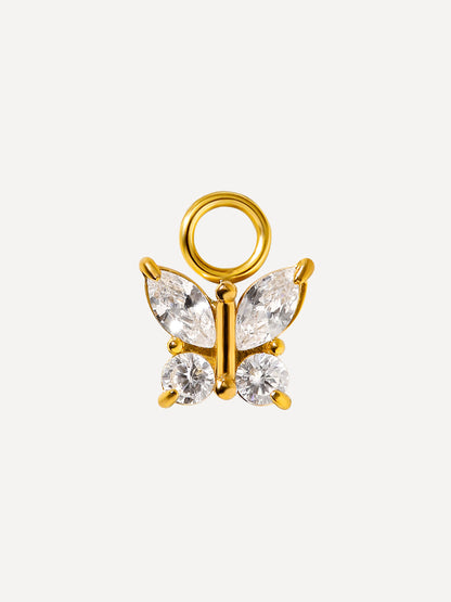 8,4x7,5mm Pure Butterfly Ohrring-Charm