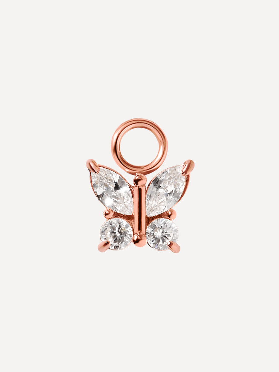 8,4x7,5mm Pure Butterfly Ohrring-Charm
