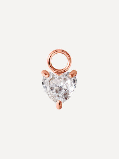 6,5x7,2mm Unique Love Ohrring-Charm