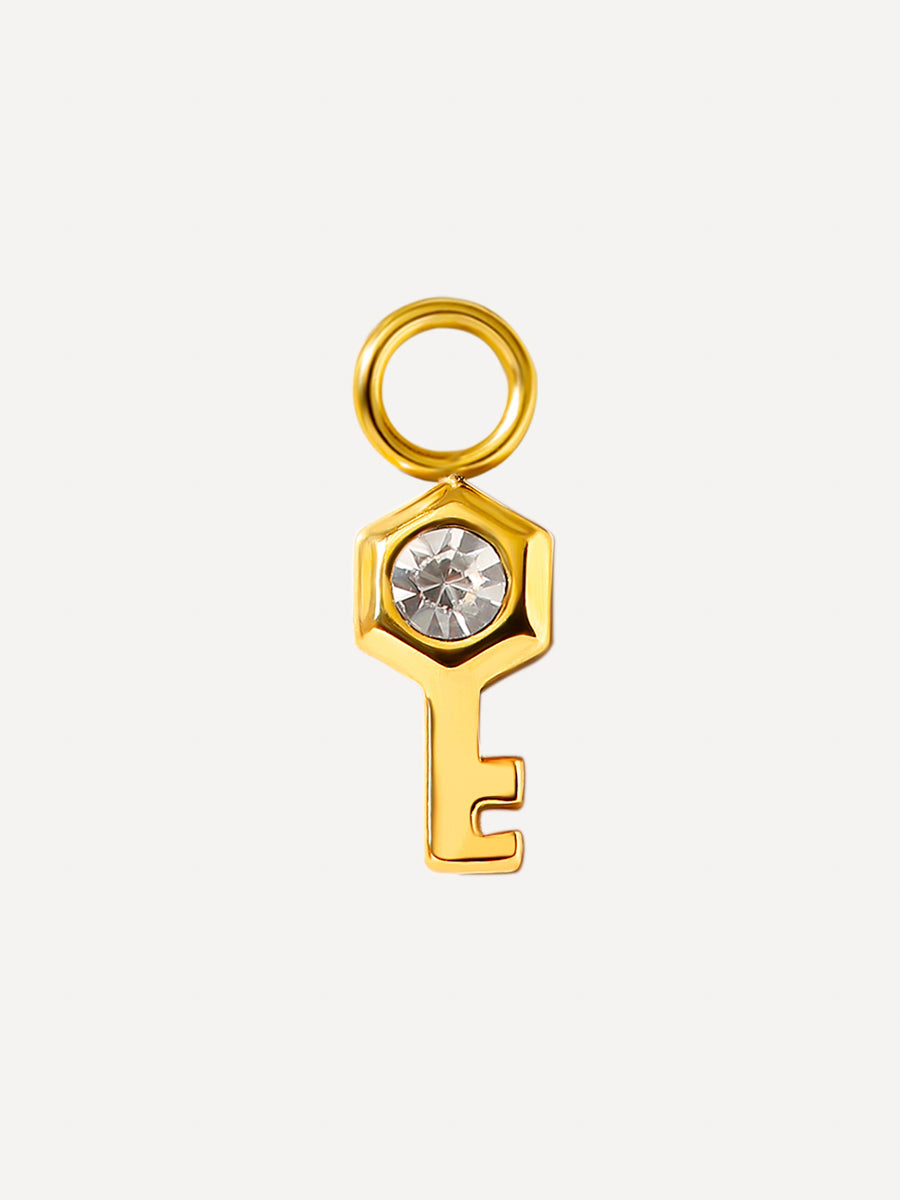 9,5x5mm Secret Key Ohrring-Charm