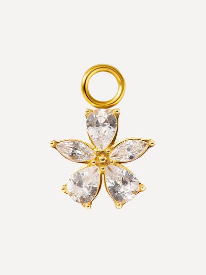 10x10,5mm Floral Spark Ohrring-Charm