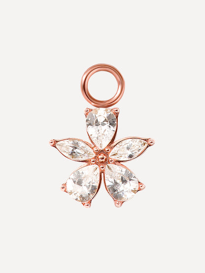 10x10,5mm Floral Spark Ohrring-Charm