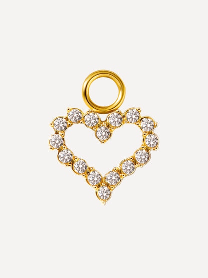 10x11mm Dazzling Love Ohrring-Charm