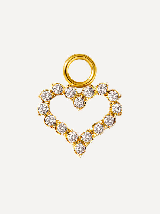 10x11mm Dazzling Love Ohrring-Charm