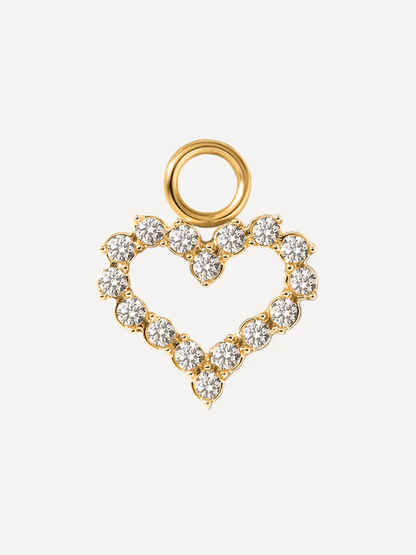 10x11mm Dazzling Love Ohrring-Charm