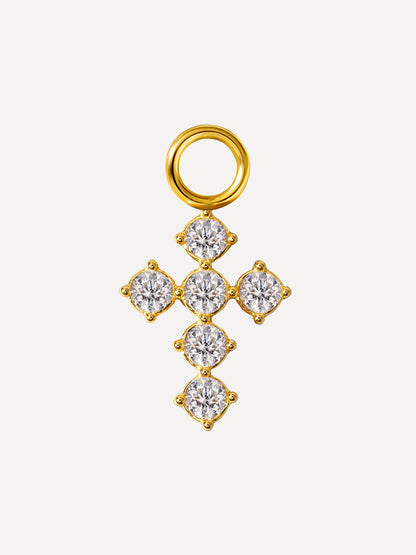 9x11,7mm Divine Cross Ohrring-Charm