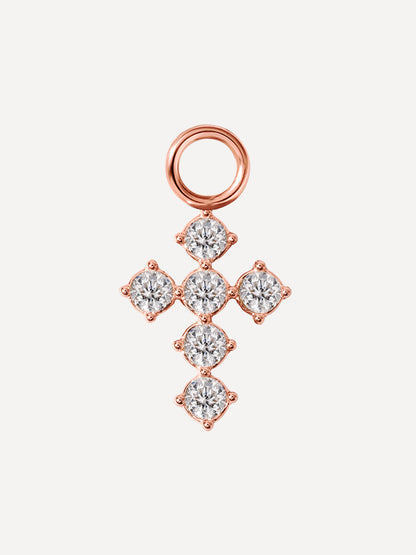 9x11,7mm Divine Cross Ohrring-Charm