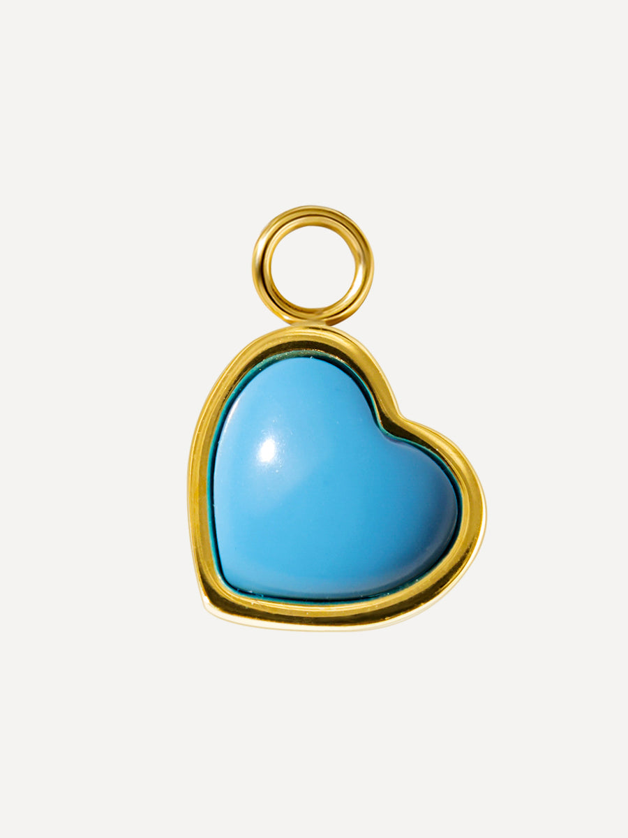 11,4x10mm Ocean Heart Ohrring-Charm