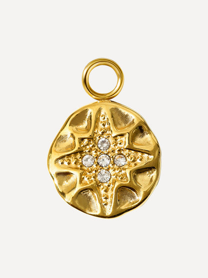 12,3x12,3mm Snowflake Glow Ohrring-Charm
