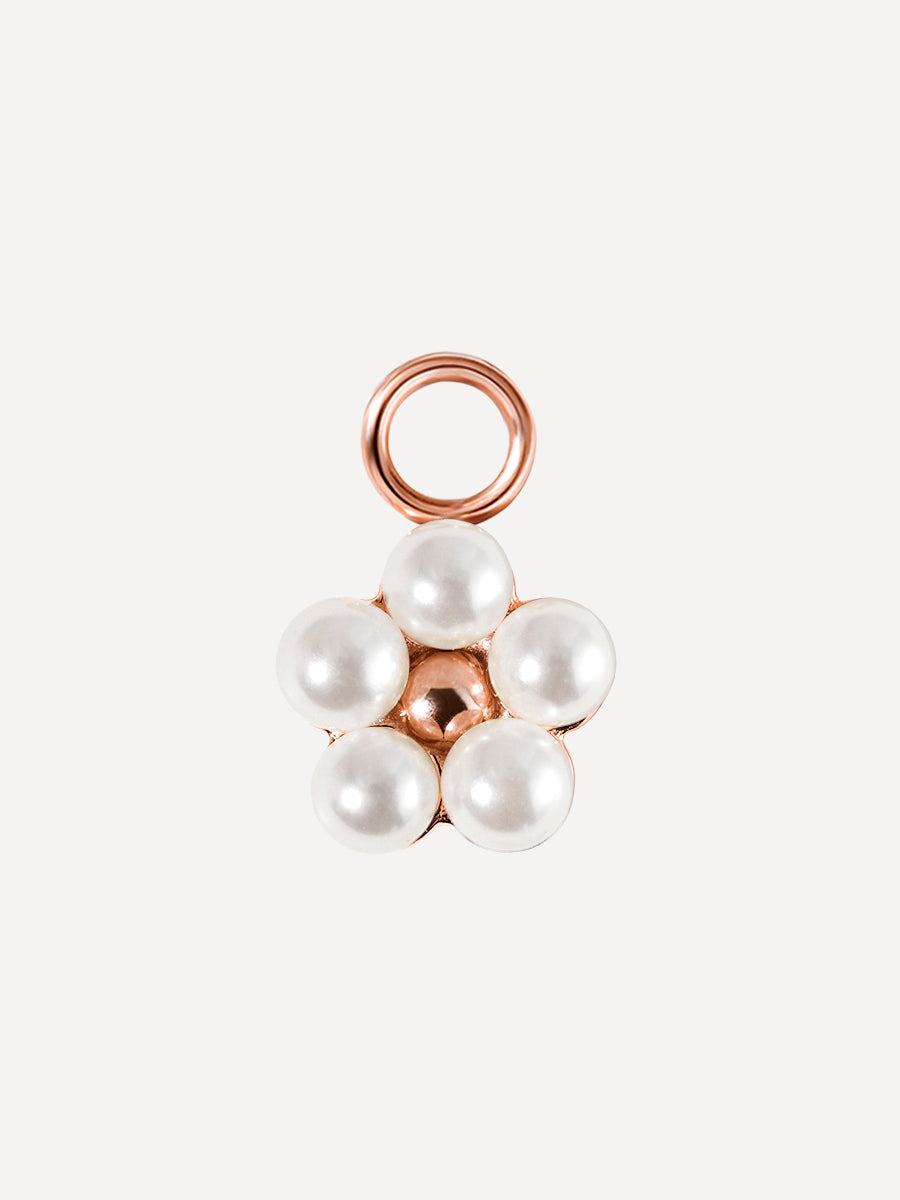 8,6x8,4mm Pearl Blossom Ohrring-Charm