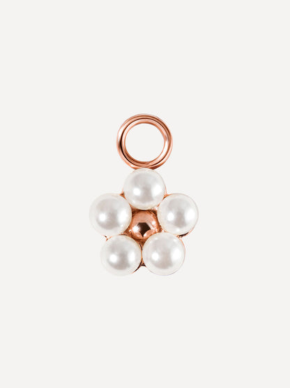 8,6x8,4mm Pearl Blossom Ohrring-Charm