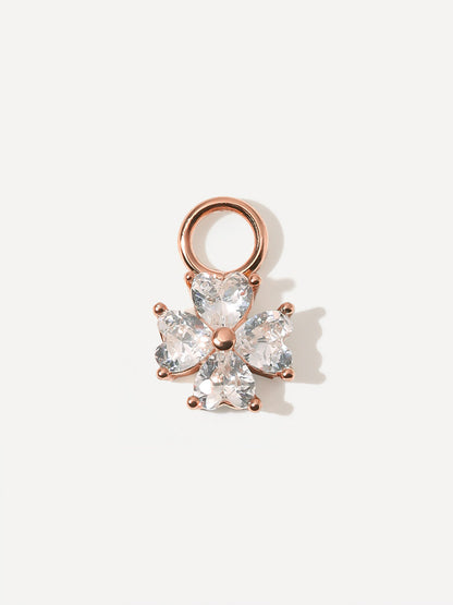 6,6x6,6mm Heart Petal Ohrring-Charm