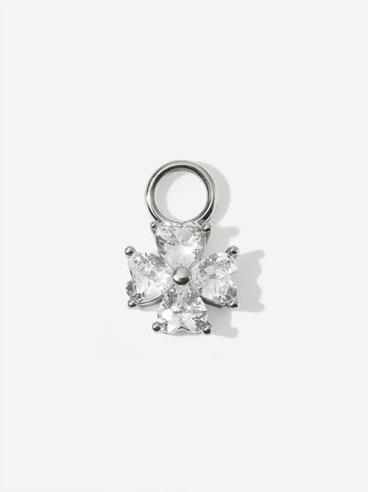 6,6x6,6mm Heart Petal Ohrring-Charm