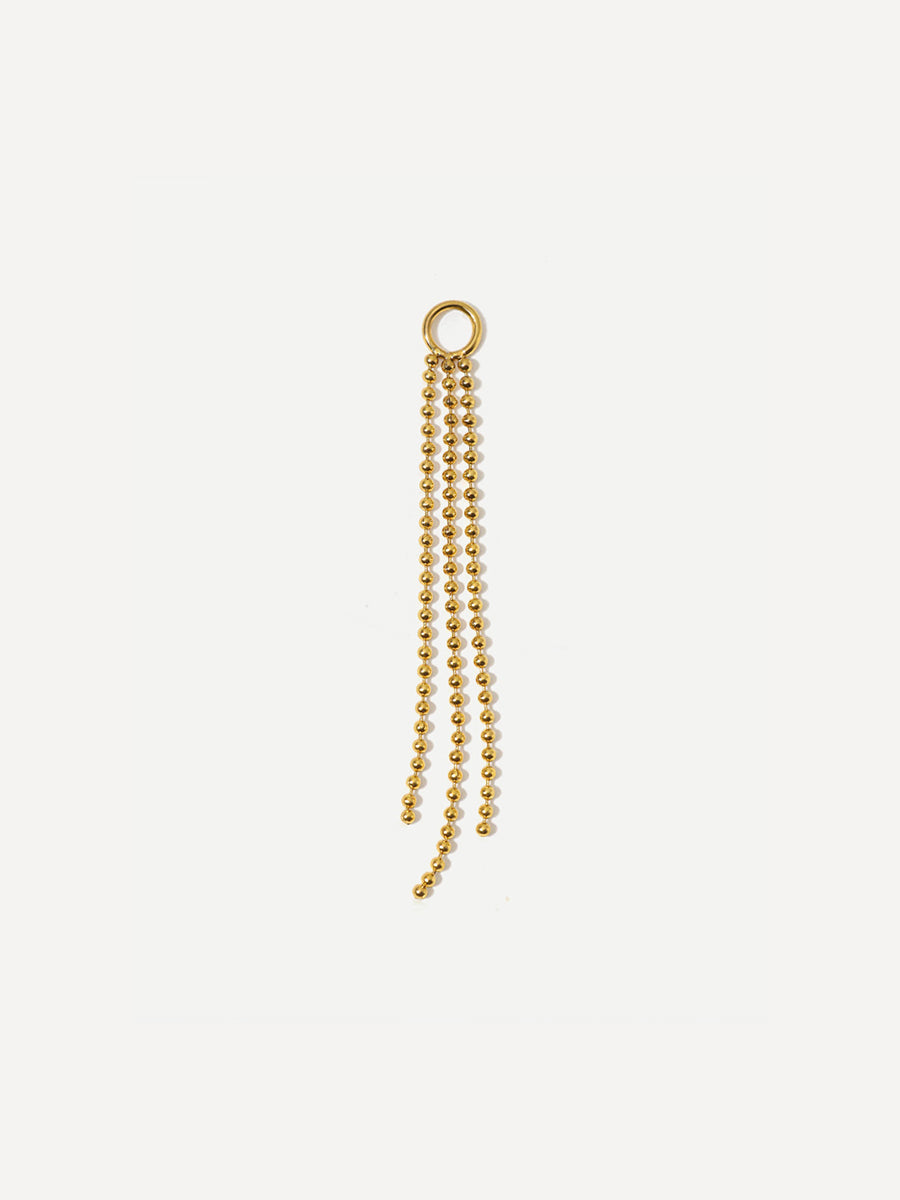 45x4mm Flowing Bead Ohrring-Charm