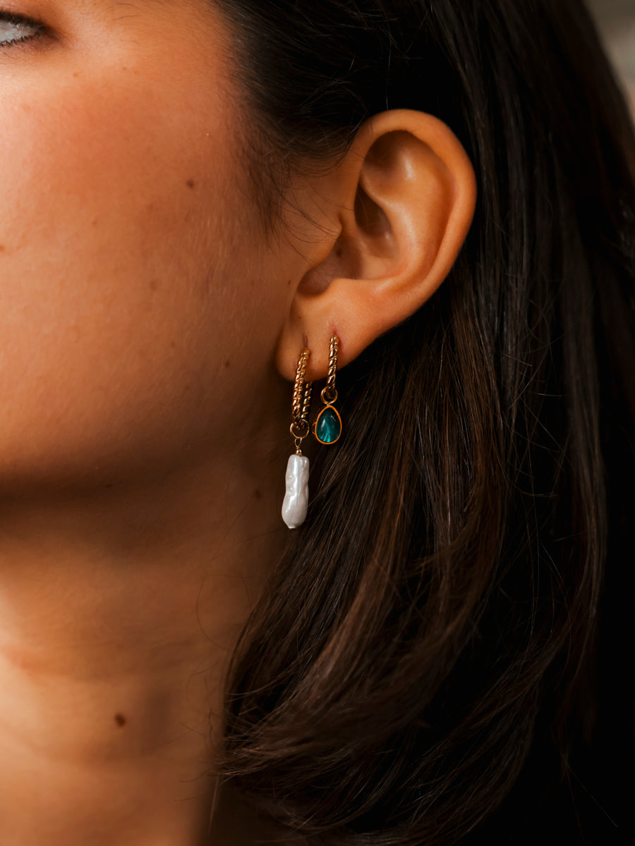 9,3x7mm Mystic Teardrop Ohrring-Charm