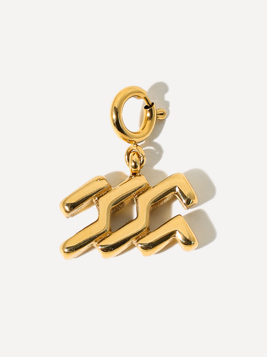 Classic Zodiac Ketten-Charm - Aquarius
