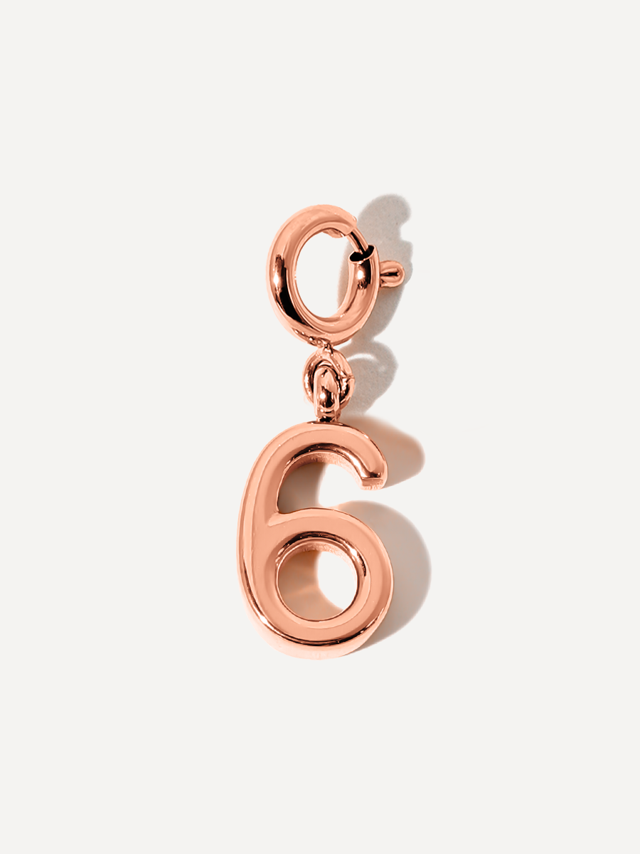 Classic Number Ketten-Charm - 6