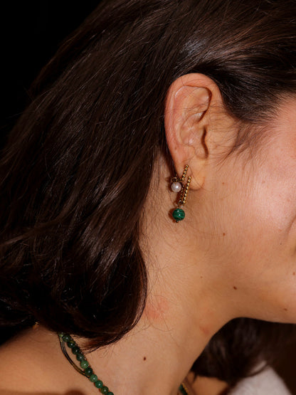 8mm Verdant Elegance Ohrring-Charm