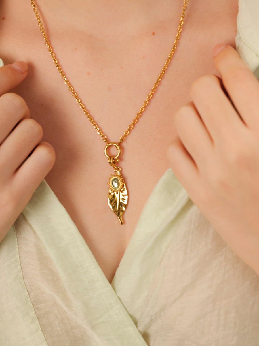 Elegant Leaf Ketten-Charm