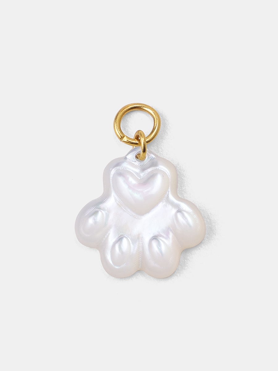 Pawprint Heart Ohrring-Charm