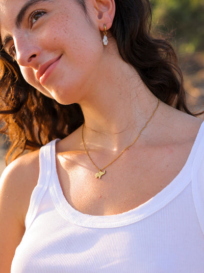 Pawprint Heart Ohrring-Charm