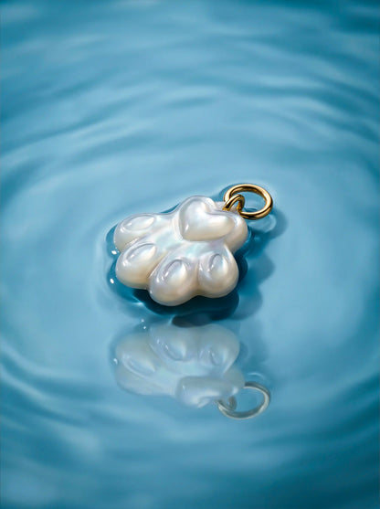 Pawprint Heart Ohrring-Charm