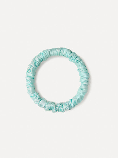 Serene Pure Silk Scrunchie Light Blue