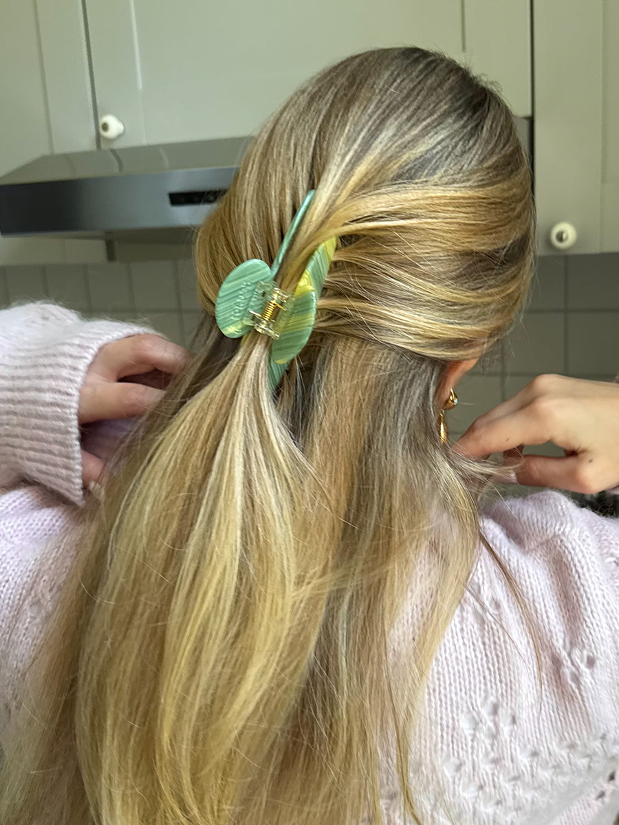 Serenade Haarklammer Green-striped