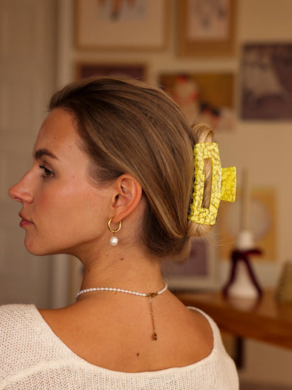 Modern Style Haarklammer Yellow Floral