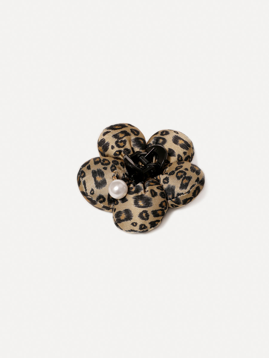 Floral Grace Leopard Haarklammer