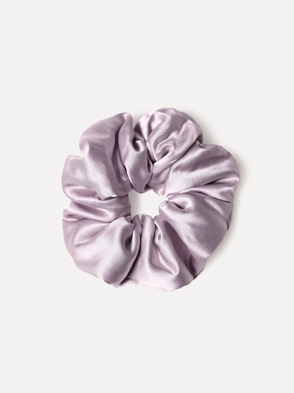 Fluffy Touch Pure Silk Scrunchie Light Purple
