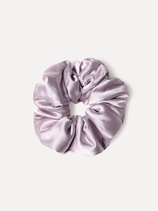 Fluffy Touch Pure Silk Scrunchie Light Purple
