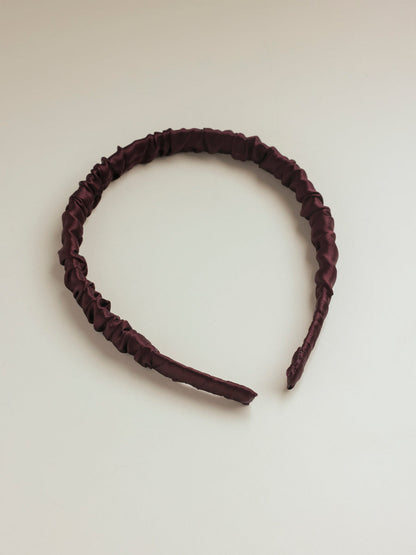 Elegant Hold Pure Silk Haarreif Dark Red